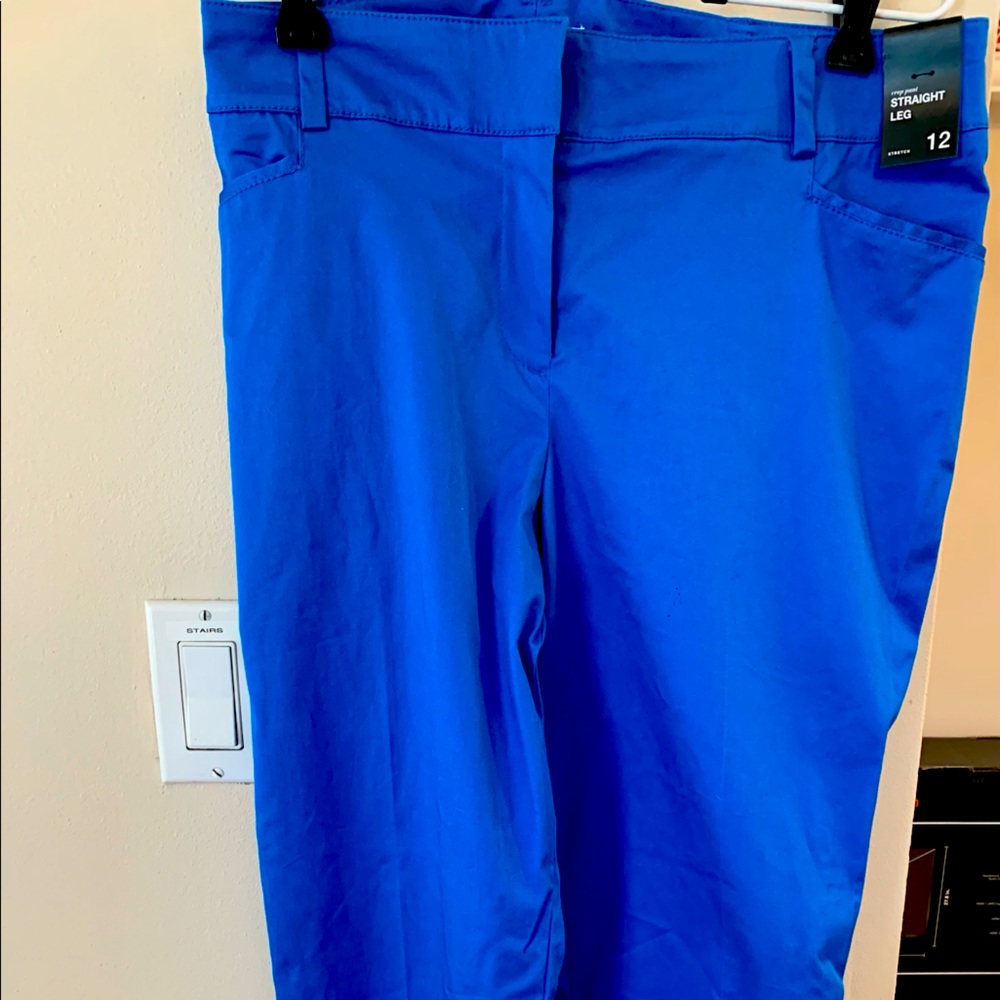 Ny&co crop pant straight leg in cobalt NWT